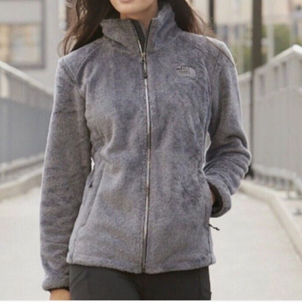 TNF The North Face Osito Fuzzy Jacket Grey Metallic Zipper Limited Edition